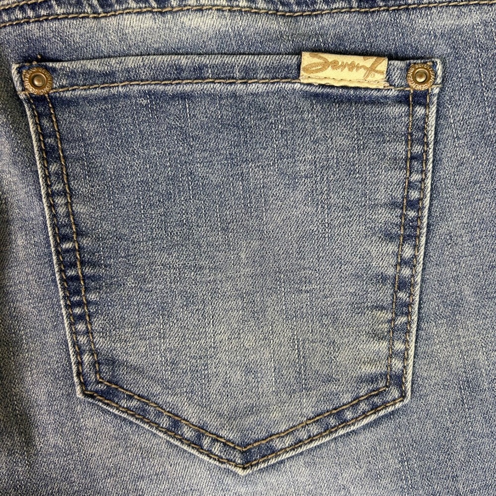 Seven7 Jeans Womens 8 Girlfriend Mid Rise Cropped Capri Denim Blue Jeans - Picture 8 of 12